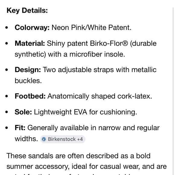 NWT Birkenstock Yao Balance Neon Pink Sandals - Picture 6 of 11